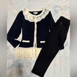 Lace sweater set Girls 5/6
